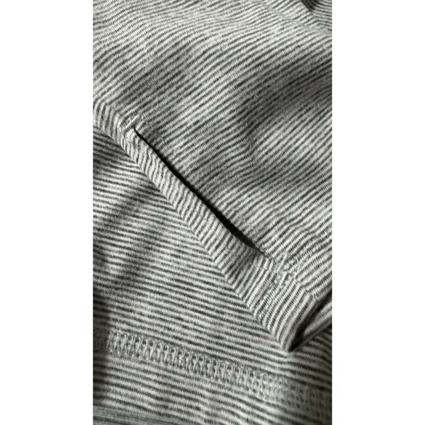 Old Navy Active Womens Gray‎ Space Dye Quarter Zip Pullover Thumbholes Large - Image 5