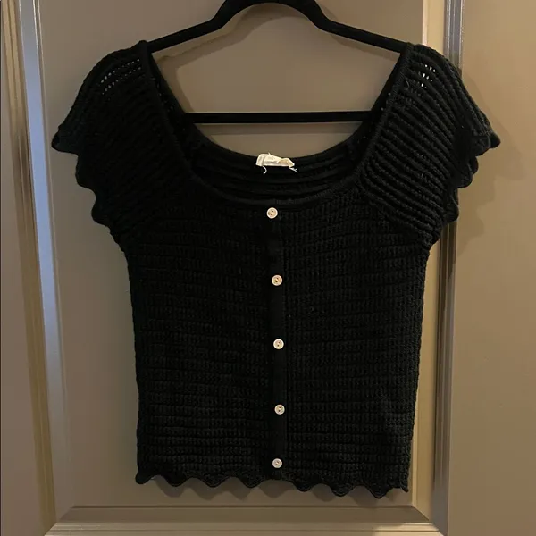 Jhefti short sleeve sweater Black Size M - Image 2