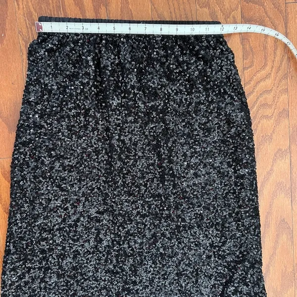 Gina Tricot mix & match sequin maxi skirt in black - Image 5