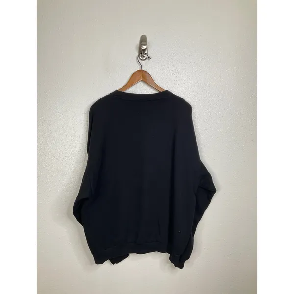 Alo Yoga Accolade Crew Neck Pullover‎ Sweatshirt Black Fleece Large - Image 2