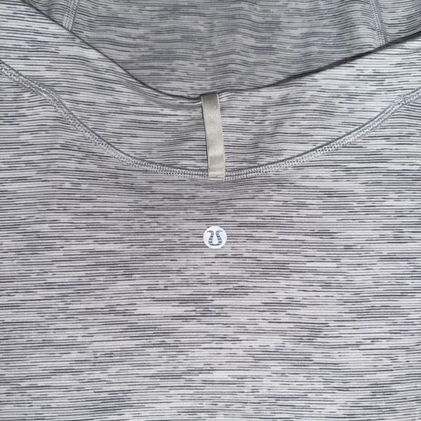 Lululemon Define Jacket‎ Size 6 White Gray Space Dye Athletic Full Zip - Image 6
