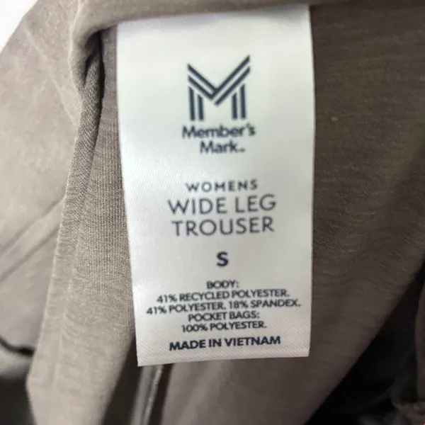 Member's Mark Light Brown Wide Leg Trouser Soft Knit NWT Womens Small - Image 6