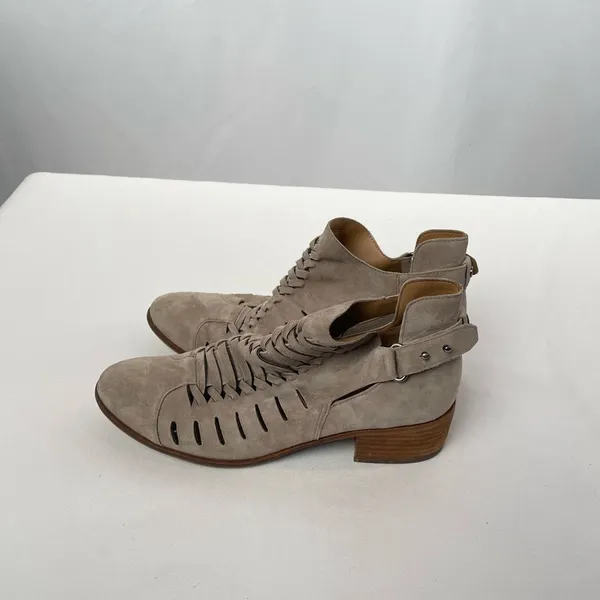 Sam Edelman Pierson Woven Cutout‎ Booties in Putty Size 8.5 - Image 4