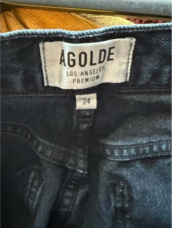 Agolde jeans Riley, raw hem, button fly size 24 - Image 6