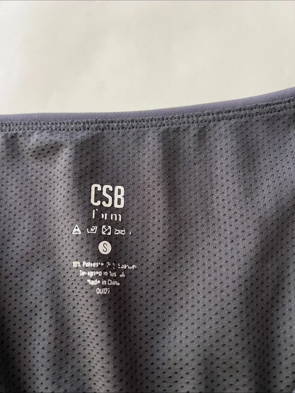 CSB Crop Shop Boutique Freedom Alina Gray Longsleeve V Neck Workout Top S $79 - Image 4
