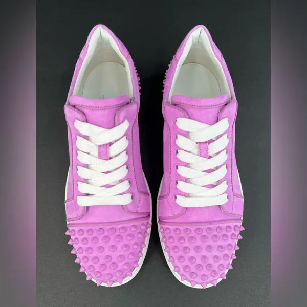 Christian Louboutin Vieira 2 Orlato Flat Bubble Gum Pink Women Sneakers EU 42 - Image 13