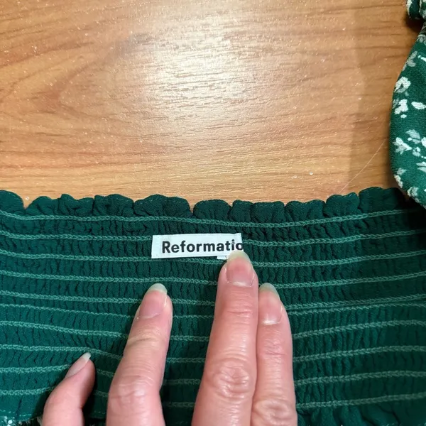 Reformation Pinto Top in Parsley Green Size Small - Image 6