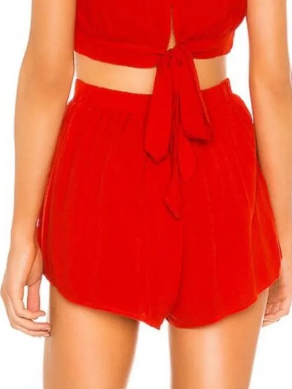 Superdown Gia Red High-Waist Pull On Shorts Size S Small NEW - Image 2