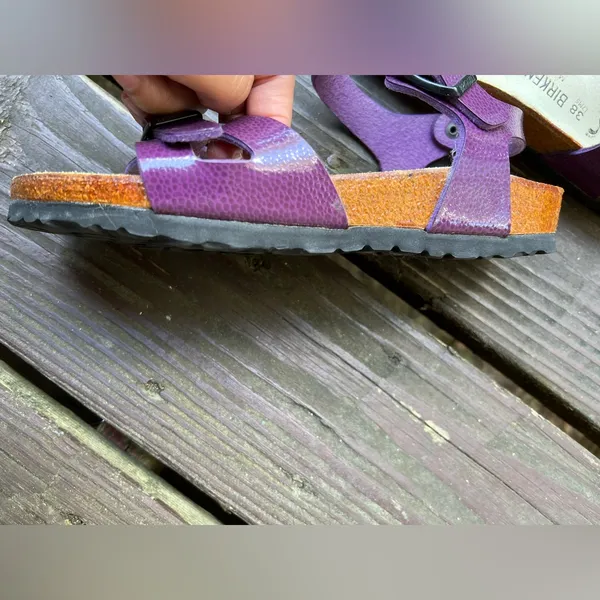 Birkenstock Purple Rio Sandals Size 38 - Image 3