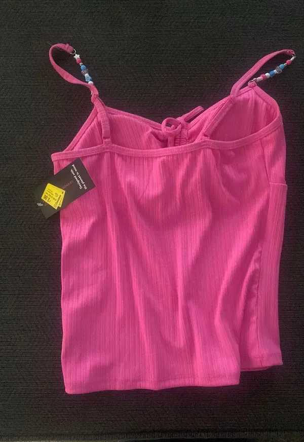 No Boundaries Pink Beaded Top - Image 2