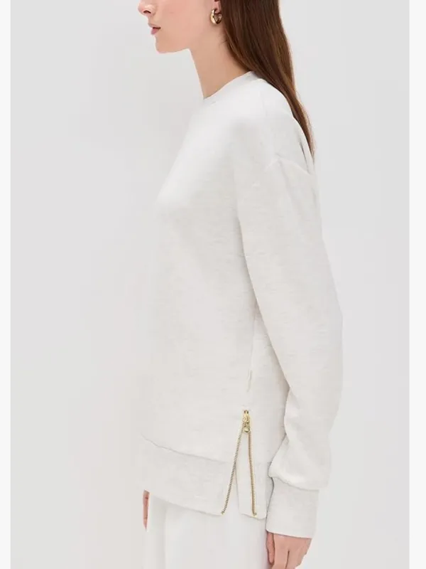 Varley Gabriela Double Soft Pullover Crewneck Sweatshirt - Image 3