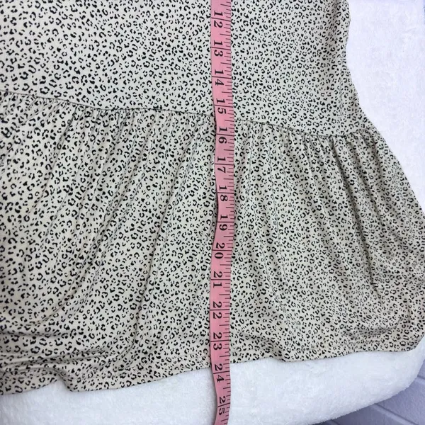 gaze Women’s Cropped Top Leopard Print Size‎ M Tan Size M - Image 8