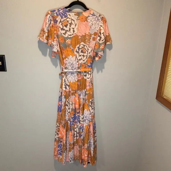 Petal + Pup Floral Print Short Sleeve Midi Dress - size XS - Image 5