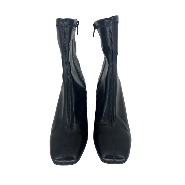 Silent‎ D Carina Heeled Ankle Boots Black Leather Size 39 - Image 5