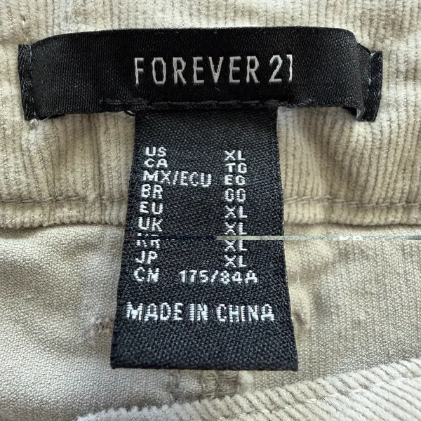NWT Forever 21 Corduroy Flare Pants‎ Women's Size XL Tan Distressed Y2K Boho - Image 15