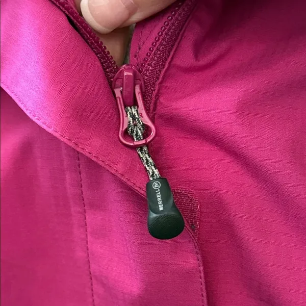 MERRELL Opti-Shell Hooded Lightweight Zip Up Jacket Fuchsia Medium Gorpcore - Image 6