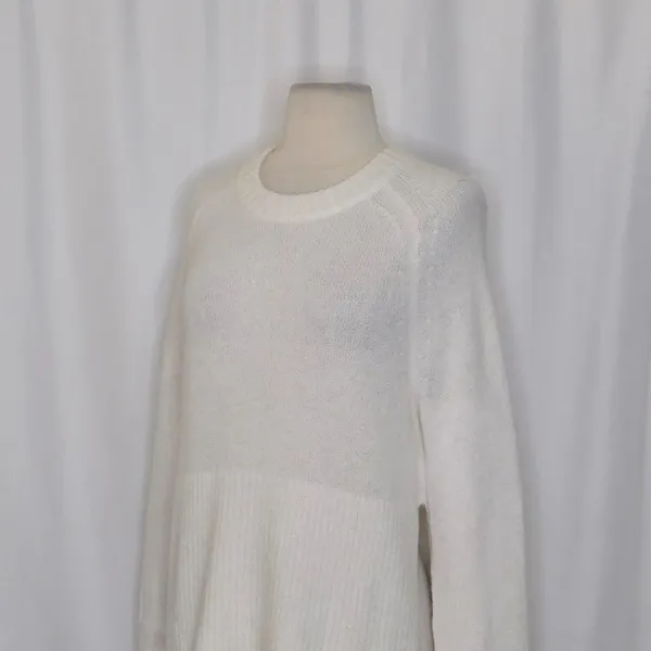 NWT!! J. CREW High Rib Pullover Sweater Wool Alpaca Solid‎ Ivory Minimalist XXS - Image 7