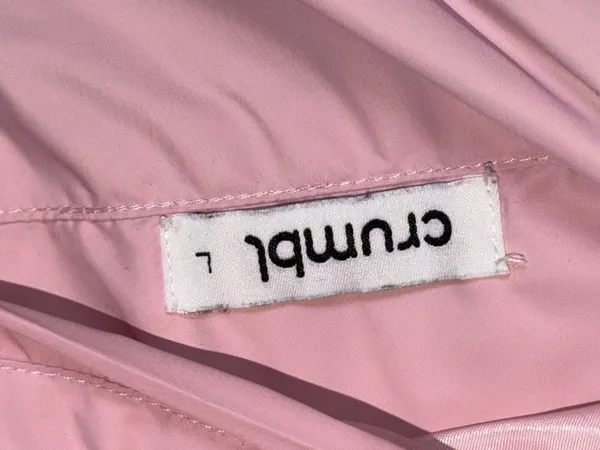 Team Crumbl Pink‎ Black Reversible Varsity Jacket Pink Size L - Image 5