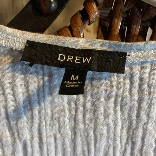 Drew Light Blue Wrap Dress Size M - Image 4