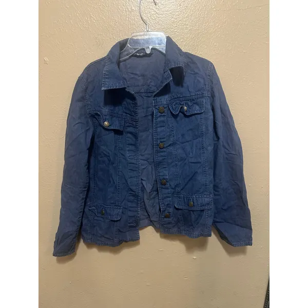 Chadwicks Women's Blue Denim Jacket Size 4 Button Front‎ Pockets Casual - Image 4
