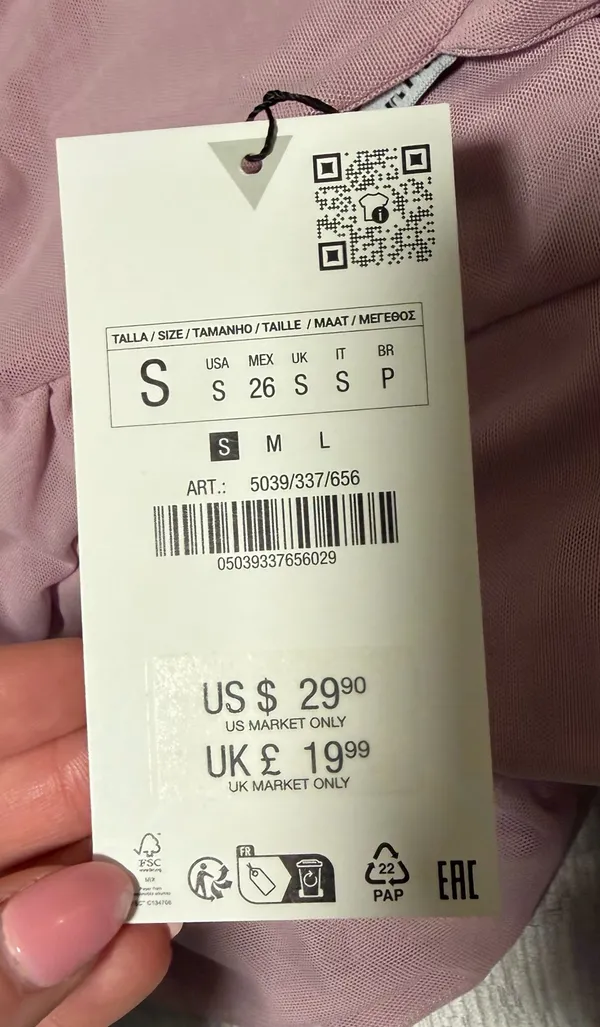 ZARA Asymmetrical Top - Lilac - Image 2