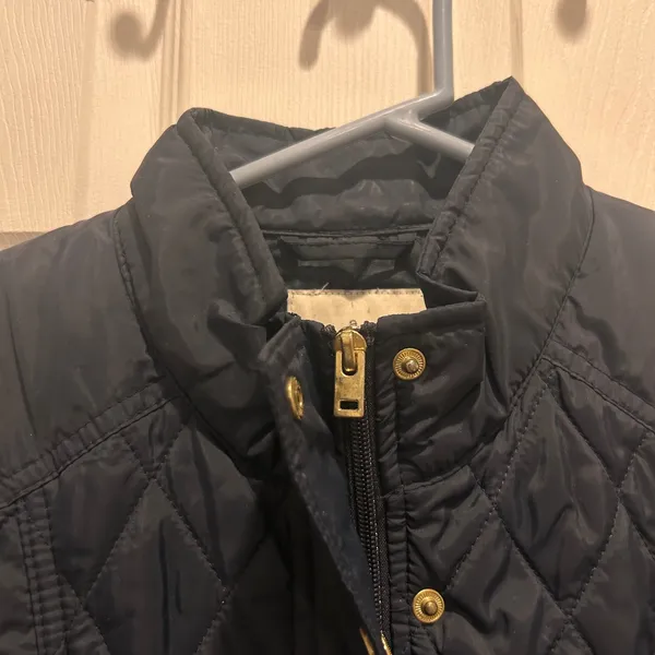 A New Day Quilted Chore Jacket Navy Blue Full Zip‎ Pockets Size Large Women - Image 4