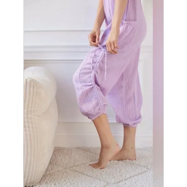Urban Outfitters Out From Under Purple Gauze Cotton Jumpsuit Sz.S - Image 3