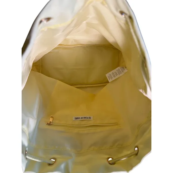 Year of Ours Nylon Butter Yellow Backpack NEW - Image 7