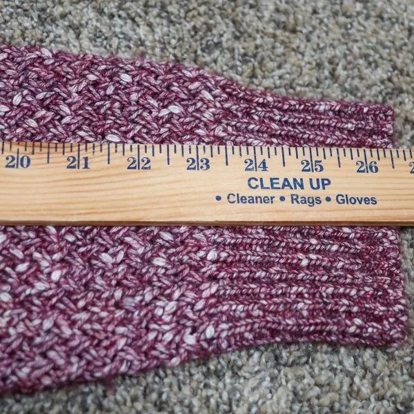 J.‎ Crew Honeycomb Knit Crewneck Wool Blend Sweater XL Heathered Maroon Knit - Image 10