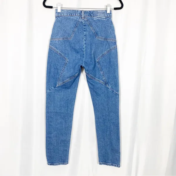 Revice Venus High Rise Cropped Star Jeans: Light Year Wash - Image 5