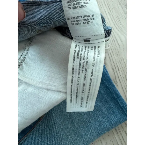 Abercrombie & Fitch The 90s Baggy Low Rise Jeans Womens 33/16R Y2K - Image 4
