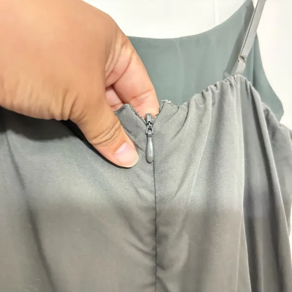By Anthropologie Nisa Olive Green Cami Jumpsuit Small Lyocell Tapered Romper - Image 13