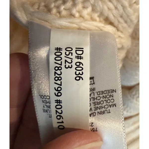 Express Medium Sweater‎ Dress Cream Cable Knit Ribbed Mock Neck Long Sleeve NEW - Image 7