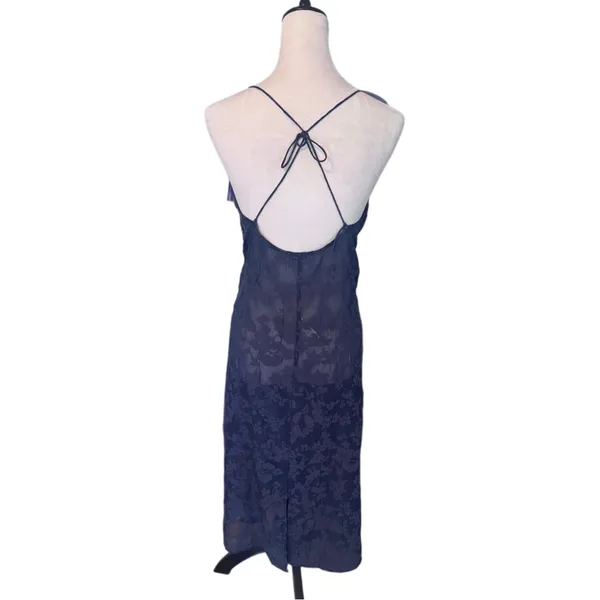 NWT Madewell Burnout Dusty Blue Floral Halter Cover-Up Midi Dress Sz Medium - Image 5