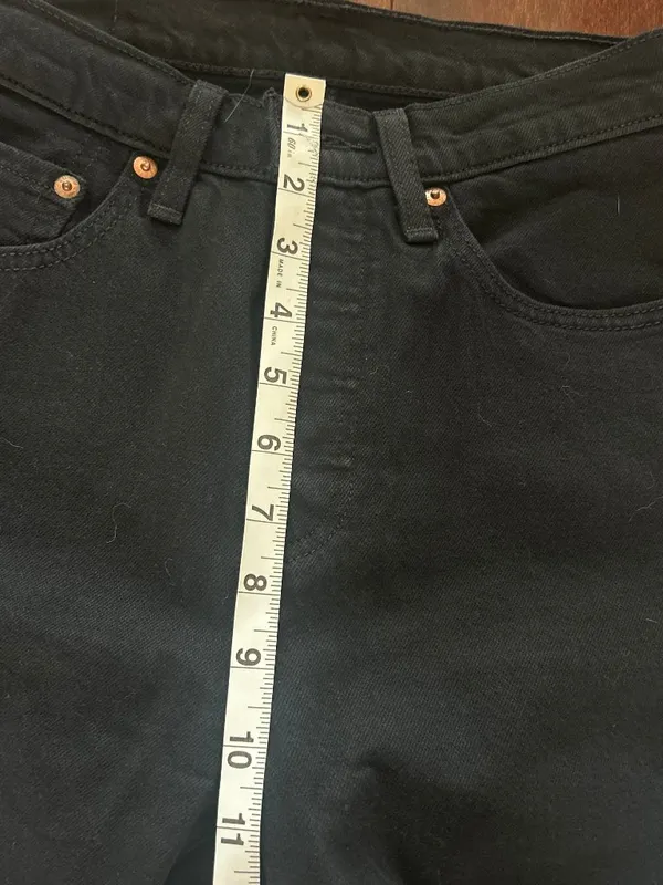 Levis 501 Black Jeans W27 L30 Raw Hem - Image 6