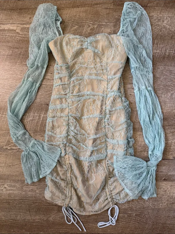 MICHAEL COSTELLO x REVOLVE Isadora Mini Dress in Baby Blue Size XS - Image 2
