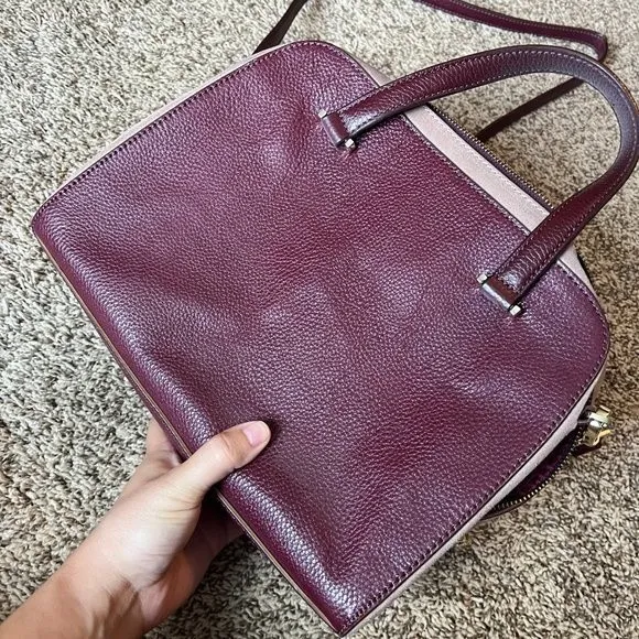 Kate Spade Mini Felix Kay Street Burgundy Pebble Leather Crossbody - Image 3