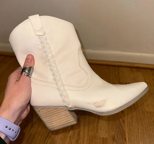 White Booties Size 9.5 - Image 3
