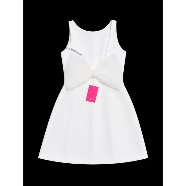 NWT Amanda Uprichard Maribel Dress White Sleeveless‎ Mini Bow Back Small - Image 6