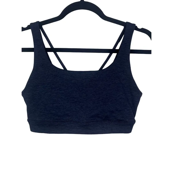 Athleta Activewear Criss Cross Spaghetti Straps Back Sports Bra S Charcoal Grey - Image 10