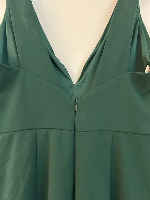 Lulus Instant Icon Dark Green V-Neck Sleeveless Jumpsuit Party Cocktail Size S - Image 9