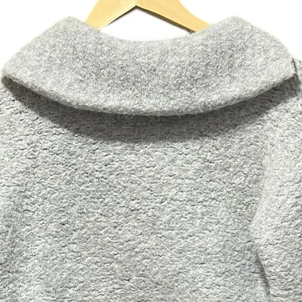 Aritzia Wilfred‎ Gwyneth Alpaca Wool Crop Quarter Zip Sweater O Ring Size XXS - Image 12