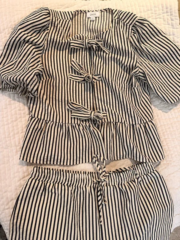 Cece women’s two piece striped set Small - Image 2