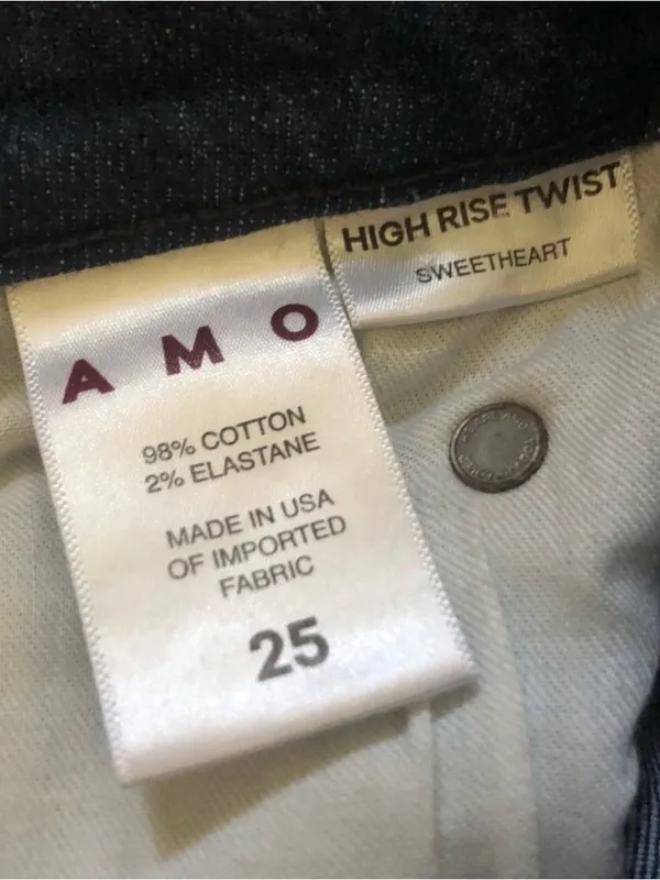AMO Twist Dark Vintage Blue Wash Women Mid Rise Ankle Jeans Size 25 NWOT - Image 15