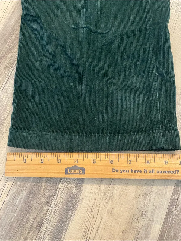 Madewell Emmett Wide Leg Corduroy Pants Welt Pocket Luxury Forest Stretch 29 - Image 6