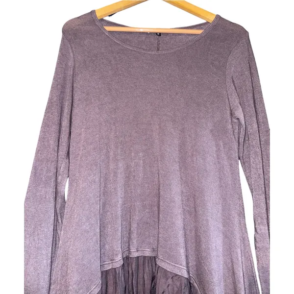 Tempo Paris Long Sleeve Fairy Top Medium Whimsical Boho Grunge Ballet Lagenlook‎ - Image 2