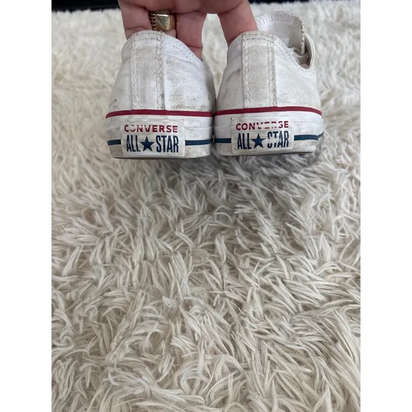 Converse Chuck Taylor All Star‎ White Low Top Canvas Sneakers Women 9 Men 7 - Image 4