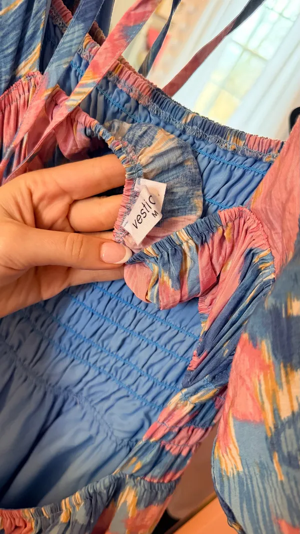 Floral Maxi Vestique Dress - Image 3