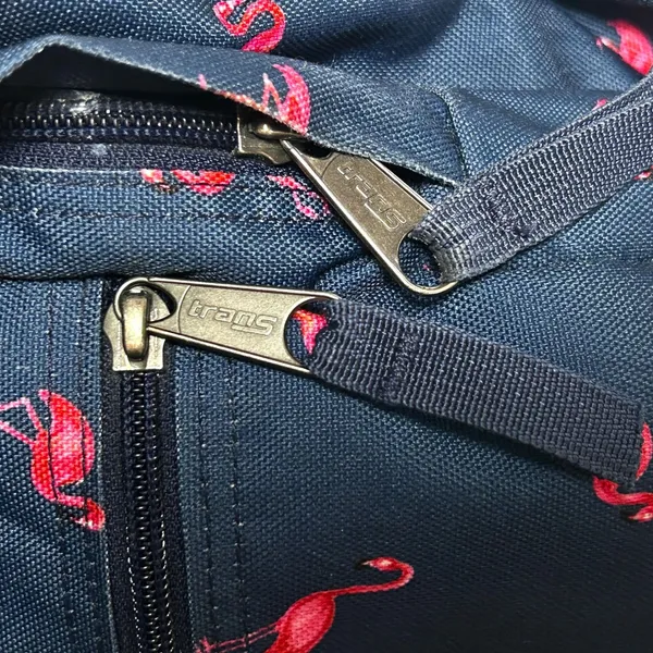 Trans by JanSport Pink Flamingo Backpack SuperBreak School Bag Navy Blue Pink - Image 11