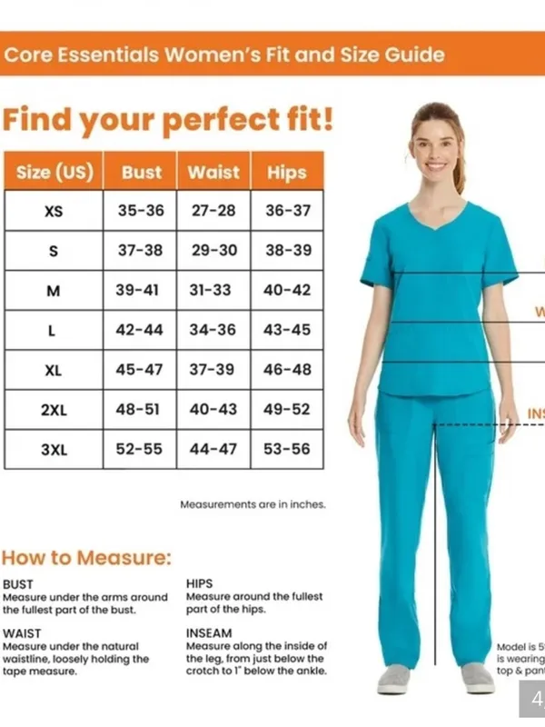 Scrubstar black cargo drawstring scrub pant‎ large - Image 3